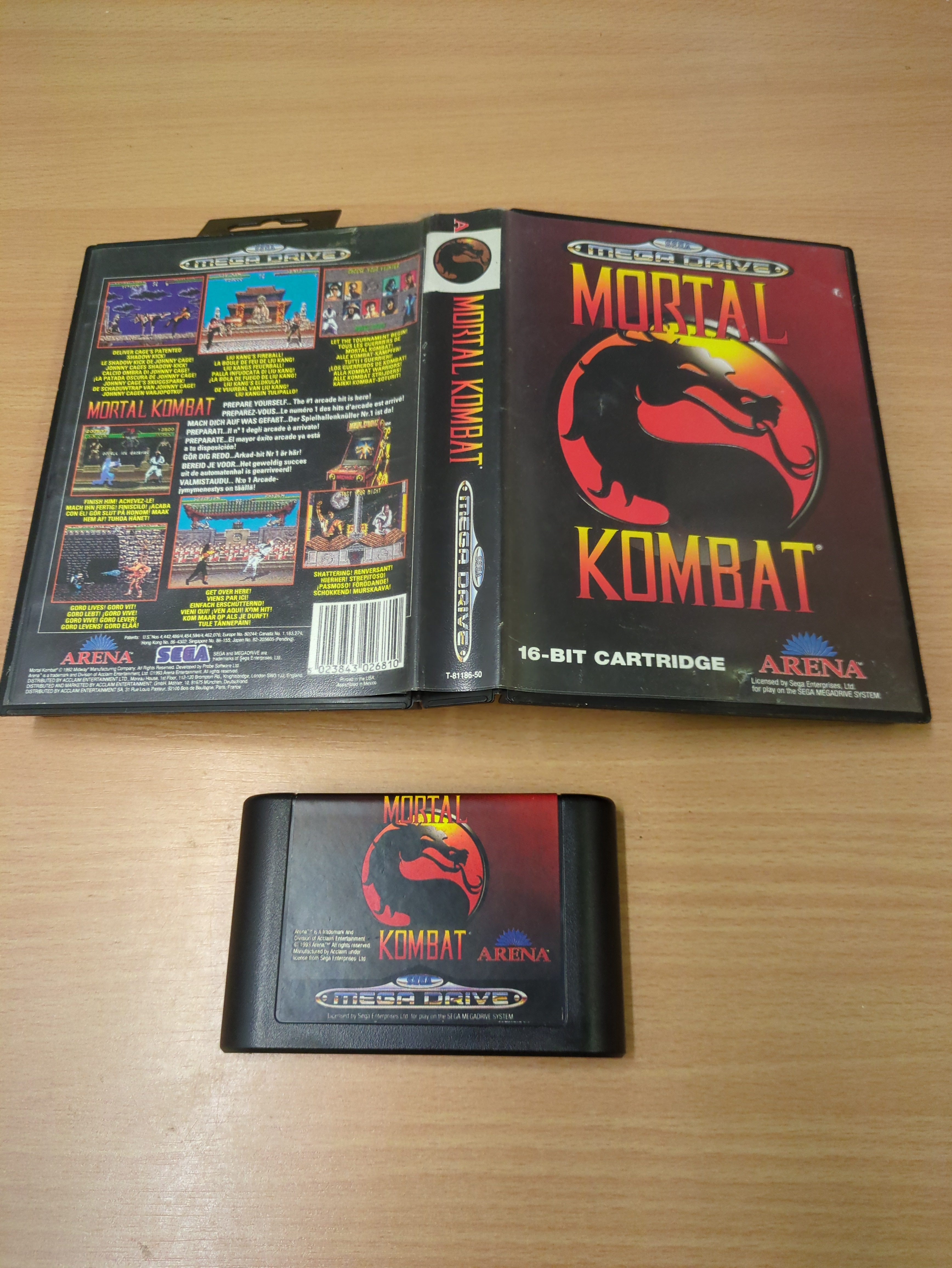 Mortal Kombat Sega Mega Drive game Mortal Kombat Sega Mega Drive game